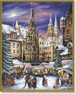 Christmas Market Paint By Number Kit Toys & Games