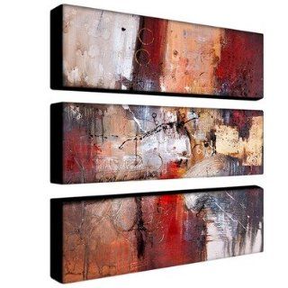  Cube Abstract by Rio Canvas Art (Set of 3) Number V