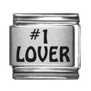 Number 1 Lover Laser Italian Charm Jewelry 