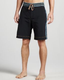 N21T3 Robert Graham Queequeg Boardshorts, Black