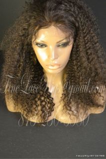 Indian Remy Glueless Lace Front Kinky Curly Wavy in Stock Wigs 12 20