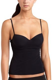 Hanro Sensual Padded Bra Cami Camisole Size 32B Black $76 Retail