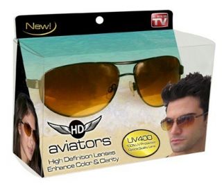 Aviator Style HD Vision Sunglasses w UV400 Protection
