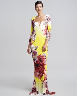 B22EK Roberto Cavalli Floral Print Long Dress