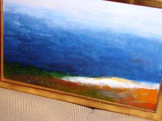 Wolf Kahn Deep Blue Sea Oil on Canvas Painting 2001