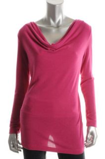Nally Millie New Purple Long Sleeve Drape Neck Top Pullover Sweater M