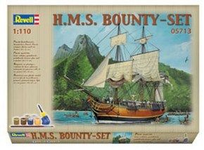 REVELL HMS BOUNTY SET 05713 BOAT MODEL KIT WITH PAINTS AND GLUE