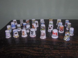 Various Bone China Thimbles Your Choice Animals Places Countries Etc