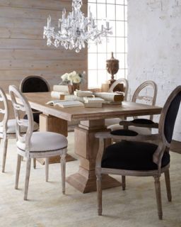 Mango Dining Table, Brissa Armchair, & Swedish Side Chair   Neiman