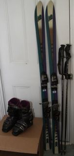 Womens Skis Boots and Poles Down Hill Skis Ski Equipment Women Size