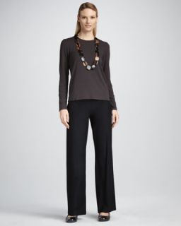 Eileen Fisher Washable Crepe Jacket, Pants & Long Sleeve Jersey Tee