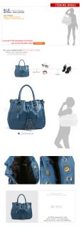  Leather Shoulder Cross body Hobo Bag Tote Handbags #Blue Color 923