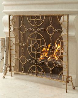 Single Panel Fireplace Screen   