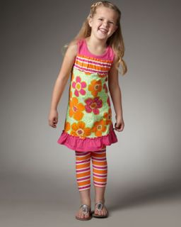Haven Girl Hyper Daisy Dress & Striped Leggings   