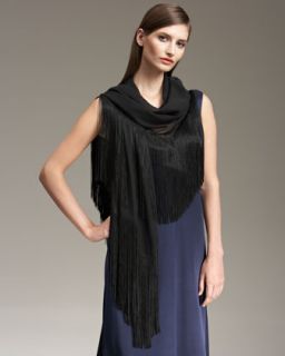 Giorgio Armani Fringed Chiffon Shawl   