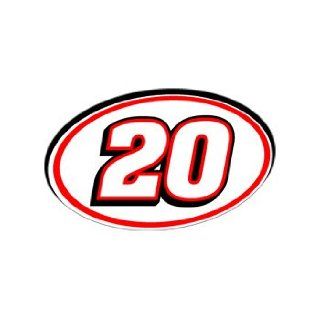 20 Number   Jersey Nascar Racing Window Bumper Sticker  