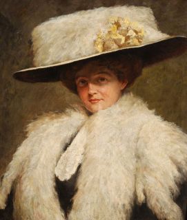 Listed Canadian Melbourne Hardwick Portrait Isabella Stewart Gardner