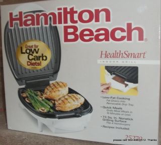 HAMILTON BEACH Health Smart Indoor Grill BRAND NEW Nonstick   Model