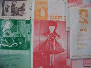 Huge Lot 1970s Ozark Hillbilly Country Doll Patterns Fantastic