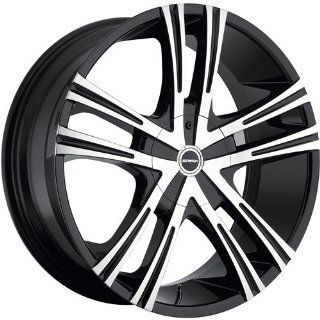 Strada Primo 22 Black Wheel / Rim 5x4.5 & 5x120 with a 18mm Offset and