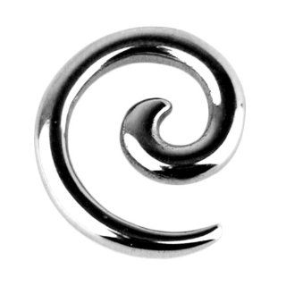 12 Gauge Surgical Steel CURVED SPIRAL Taper Jewelry