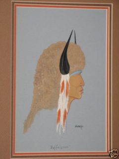  Albert Harjo Original Painting Native American
