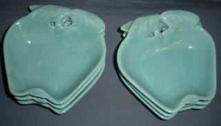 hoenig california pottery aqua apple bowls vintage