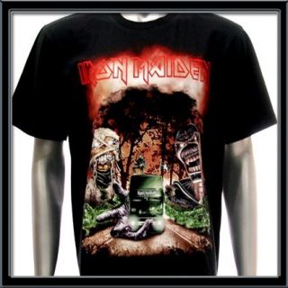   MAIDEN T shirt Heavy Metal Rock Rider EN VIVO Tour Run To The Hills