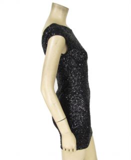 Heartloom Black Sequin Mini Dress s Sleeveless Holiday Party Cocktail