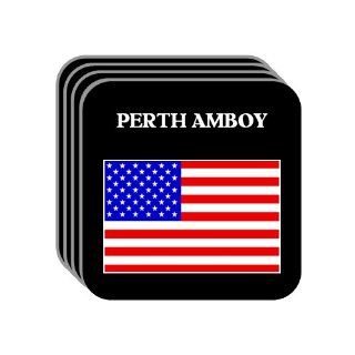 US Flag   Perth Amboy, New Jersey (NJ) Set of 4 Mini