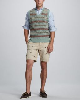Polo Ralph Lauren Fair Isle Sweater Vest, Custom Fit Button Down Shirt