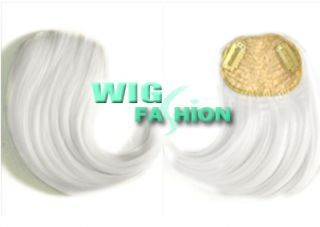 Heat Resistant Long Wavy Red Blue White Hair Clip on Hair Bangs
