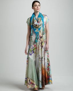 Johnny Was Collection Prudence Mixed Print Dress & Insight Printed