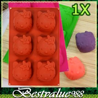 Hello Kitty Silicone Cup Cake Pudding Muffin Mold Mould