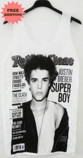 Justin Bieber R B Pop Hip Hop Tank Top Vest Singlet Tee T Shirt FREE