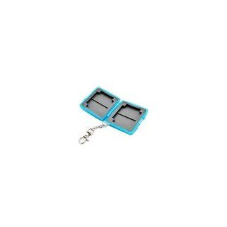 Mini Memory Card Hard Carrying Case with Keychain (Blue