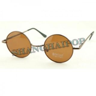 Polarized Hippy Sunglasses Round Frame Green Lens Shades Sunnies