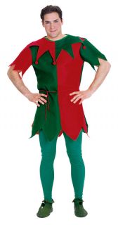 Elf Tunic Santas Helper Xmas Christmas Adult Mens Costume