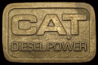  1980s Cat Diesel Power Caterpillar Heavy Equipment Buckle