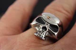  Ring Stainless Steel Skull Heavy Metal Motocycle Band Punk Gear