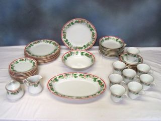 51 Pcs Lynns China St Maria Berry Holly Dinnerware Great for