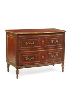 John Richard Collection Red Leather Chest   