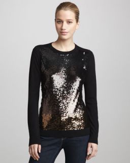 Black Sequined Sweater  