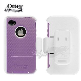  Otter Box Defender Case Blet Clip Holste for iPhone 4 4S Purple