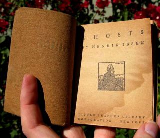  Leather Vintage Book GHOSTS Henrik Ibsen Classic Literature 1919 21