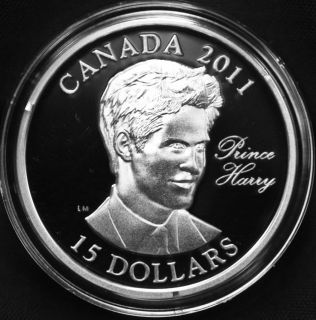 2011 Canada $15 Sterling Silver Coin Prince Harry