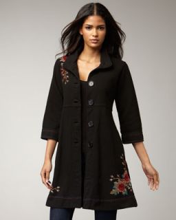 JWLA For Johnny Was Melody Embroidered Coat   