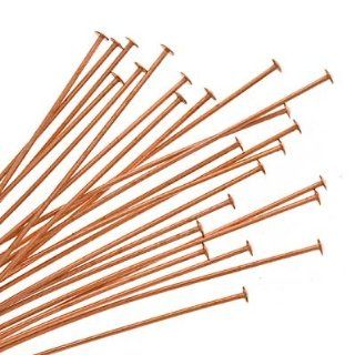 Copper 24 Gauge Head Pins, 1.5 inch, 20pcs Arts, Crafts