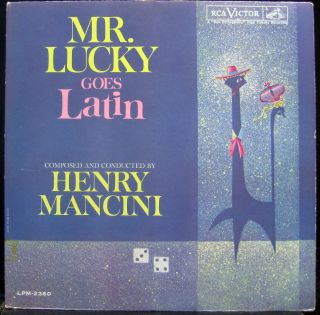 Henry Mancini Mr Lucky Goes Latin LP VG LPM 2360 2S2S Vinyl 1961 Mono