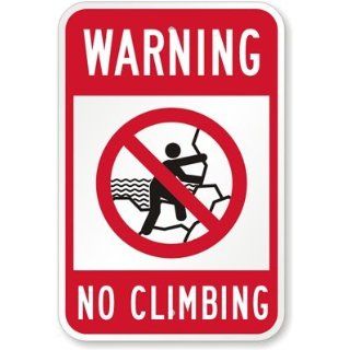  with No Rock Climbing Graphic) Sign, 18 x 12 Patio, Lawn & Garden